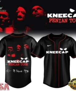 KNEECAP FENIAN TOUR Limited Edition Signature 2026 Baseball Jersey , Music Artist Baseball Jersey Kneecap Fenian Tour Limited Edition Signature 2026 Baseball Jersey