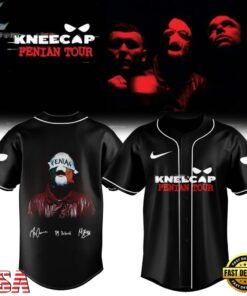 KNEECAP FENIAN TOUR Signature 2026 New Design Baseball Jersey , Music Artist Baseball Jersey Kneecap Fenian Tour Signature 2026 New Design Baseball Jersey