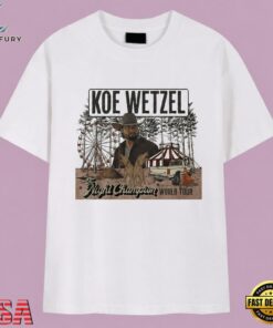 Koe Wetzel The Night Champion World Tour Vintage Country Rock T Shirt, Music 2D Graphic Tee Koe Wetzel The Night Champion World Tour Vintage Country Rock T Shirt