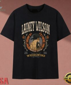 Lainey Wilson Whirlwind World Tour 2025 2026 Country Music T Shirt , Music 2D Graphic Tee Lainey Wilson Whirlwind World Tour 2025 2026 Country Music T Shirt