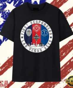 Las Vegas Aces First Responders Police Fire Dept EMS Crest T Shirt, Trendy 2D Print Shirt Las Vegas Aces First Responders Police Fire Dept Ems Crest T Shirt