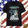 Liberty in My Veins Jesus in My Heart T Shirt , Trendy 2D Print Shirt Liberty IN MY Veins Jesus IN MY Heart T Shirt