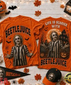 Life Is Scarier With Beetlejuice Halloween 2026 3D Shirt , Music Fans Shirt Life IS Scarier With Beetlejuice Halloween 2026 3D Shirt