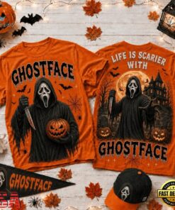 Life Is Scarier With Ghostface Halloween 2026 3D Shirt , Music Fans Shirt Life IS Scarier With Ghostface Halloween 2026 3D Shirt