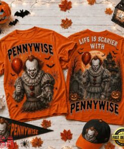 Life Is Scarier With Pennywise Halloween 2026 3D Shirt , Music Fans Shirt Life IS Scarier With Pennywise Halloween 2026 3D Shirt