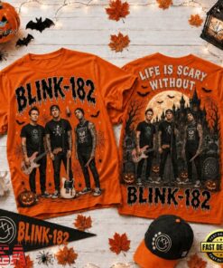 Life Is Scary Without Blink 182 Halloween 2026 3D Shirt , Music Fans Shirt Life IS Scary Without Blink 182 Halloween 2026 3D Shirt