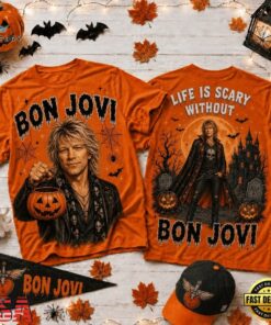 Life Is Scary Without Bon Jovi Halloween 2026 3D Shirt , Music Fans Shirt Life IS Scary Without Bon Jovi Halloween 2026 3D Shirt
