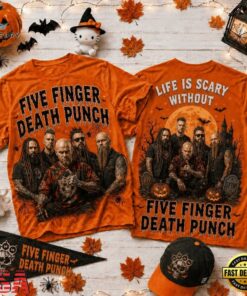 Life Is Scary Without Five Finger Death Punch Halloween 2026 3D Shirt , Music Fans Shirt Life IS Scary Without Five Finger Death Punch Halloween 2026 3D Shirt