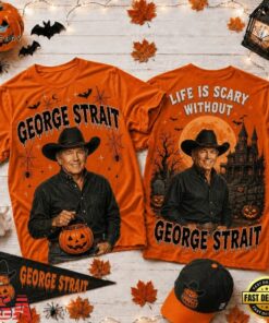 Life Is Scary Without George Strait Halloween 2026 3D Shirt , Music Fans Shirt Life IS Scary Without George Strait Halloween 2026 3D Shirt