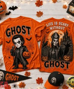 Life Is Scary Without Ghost Band Halloween 2026 3D Shirt , Music Fans Shirt Life IS Scary Without Ghost Band Halloween 2026 3D Shirt