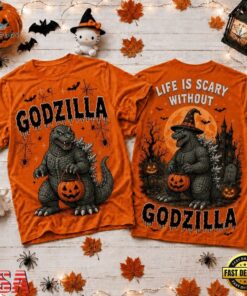 Life Is Scary Without Godzilla Halloween 2026 3D Shirt , Music Fans Shirt Life IS Scary Without Godzilla Halloween 2026 3D Shirt