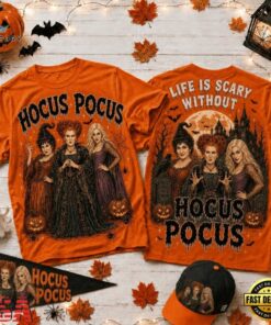 Life Is Scary Without Hocus Pocus Halloween 2026 3D Shirt , Music Fans Shirt Life IS Scary Without Hocus Pocus Halloween 2026 3D Shirt