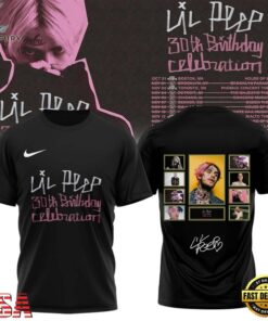 Lil Peep 30th Birthday Celebration Graphic Signature 3D Shirt, Trending Music 3D Tee Lil Peep 30th Birthday Celebration Graphic Signature 3D Shirt