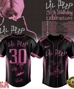 Lil Peep 30th Birthday Celebration Limited Edition Signature Black Baseball Jersey, Music Artist Baseball Jersey Lil Peep 30th Birthday Celebration Limited Edition Signature Black Baseball Jersey