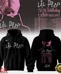 Lil Peep 30th Birthday Celebration Limited Edition Signature Black Hoodie, Trending Music 3D Tee Lil Peep 30th Birthday Celebration Limited Edition Signature Black Hoodie