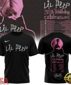 Lil Peep 30th Birthday Celebration Limited Edition Signature Black T Shirt, Trending Music 3D Tee Lil Peep 30th Birthday Celebration Limited Edition Signature Black T Shirt