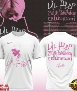 Lil Peep 30th Birthday Celebration Limited Edition Signature White T Shirt, Trending Music 3D Tee Lil Peep 30th Birthday Celebration Limited Edition Signature White T Shirt