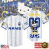 Los Angeles Rams NFL Kitty Game Day Custom Baseball Jersey Shirt , NFL Baseball Shirt Los Angeles Rams Nfl Kitty Game Day Custom Baseball Jersey Shirt