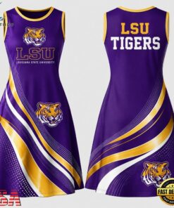 LSU Tigers NCAA Team Pride Women's Sleeveless Dress, NCAA Women Summer Dress Lsu Tigers Ncaa Team Pride Women S Sleeveless Dress