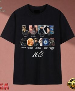 Luke Combs Greatest Songs Collage Signature Country Music T Shirt, Music 2D Graphic Tee Luke Combs Greatest Songs Collage Signature Country Music T Shirt