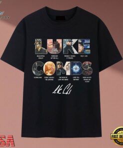 Luke Combs Hit Songs Typography Signature Country Music T Shirt, Music 2D Graphic Tee Luke Combs Hit Songs Typography Signature Country Music T Shirt