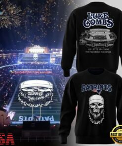 Luke Combs x New England Patriots 2026 Black Sweatshirt , Trending Music 3D Tee Luke Combs X New England Patriots 2026 Black Sweatshirt