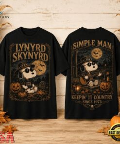 Lynyrd Skynyrd x Snoopy Halloween Simple Man Keepin 3D Shirt , Music Design T Shirt Lynyrd Skynyrd X Snoopy Halloween Simple Man Keepin 3D Shirt