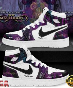 Mastodon Poisonous Weapons Tour 2026 Air Jordan 1 Hightop Shoes , Music Shoes Mastodon Poisonous Weapons Tour 2026 Air Jordan 1 Hightop Shoes