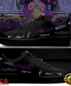 Mastodon Poisonous Weapons Tour 2026 Custom Black Air Force 1 Shoes