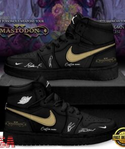 Mastodon Poisonous Weapons Tour 2026 Custom Black Air Jordan 1 Shoes , Music Shoes Mastodon Poisonous Weapons Tour 2026 Custom Black Air Jordan 1 Shoes