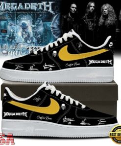 Megadeth 2026 Signed Black Air Force 1 Shoes Sneaker