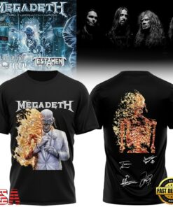 Megadeth Rock Band 2026 Limited Signed T Shirt , Music Design T Shirt Megadeth Rock Band 2026 Limited Signed T Shirt