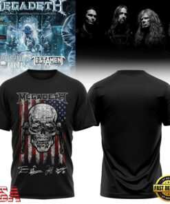 Megadeth Rock Band 2026 Signed Ameica Flag T Shirt , Music Design T Shirt Megadeth Rock Band 2026 Signed Ameica Flag T Shirt