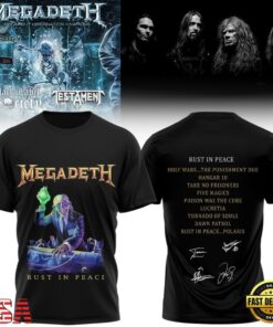 Megadeth Rock Band 2026 Signed New Design T Shirt , Music Design T Shirt Megadeth Rock Band 2026 Signed New Design T Shirt