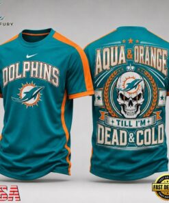Miami Dolphins NFL Till I’m Dead Forever Skull Fan Pride 3D Shirt, Sports Fans 3D Shirt Miami Dolphins Nfl Till I M Dead Forever Skull Fan Pride 3D Shirt