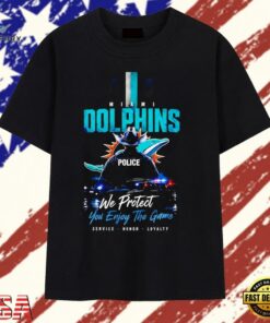 Miami Dolphins police we protect you enjoy the game service honor loyalty T Shirt, Trendy 2D Print Shirt Miami Dolphins Police WE Protect You Enjoy The Game Service Honor Loyalty T Shirt