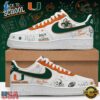 Miami Hurricanes 2026 NCAA Football Back To School Air Force 1 Shoes Sneakers , NCAA Fan AF1 Shoes Miami Hurricanes 2026 Ncaa Football Back TO School Air Force 1 Shoes Sneakers