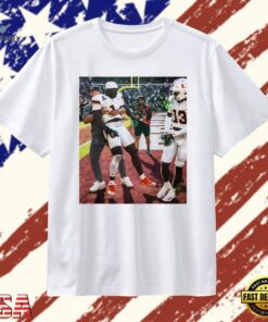 Miami Hurricanes Football Players 1 and 13 T Shirt , Trendy 2D Print Shirt Miami Hurricanes Football Players 1 And 13 T Shirt