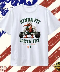 Miami Hurricanes mascot kinda fit sorta fat weightlifting T Shirt , Trendy 2D Print Shirt Miami Hurricanes Mascot Kinda Fit Sorta Fat Weightlifting T Shirt
