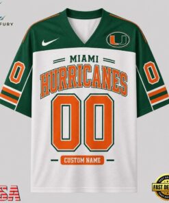 Miami Hurricanes NCAA College Team Pride Personalized Football jersey, NCAA Team Football Jersey Miami Hurricanes Ncaa College Team Pride Personalized Football Jersey