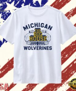 Michigan Wolverines Football The Big House T Shirt, Trendy 2D Print Shirt Michigan Wolverines Football The Big House T Shirt