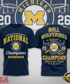 Michigan Wolverines NCAA Road to Glory 2026 Football Champions 3D Shirt , NCAA 3D Graphic Tee Michigan Wolverines Ncaa Road TO Glory 2026 Football Champions 3D Shirt