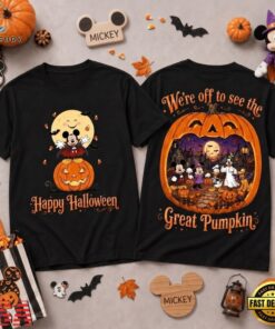 Mickey Halloween Night Great Pumpkin T Shirt, Trending Music 3D Tee Mickey Halloween Night Great Pumpkin T Shirt