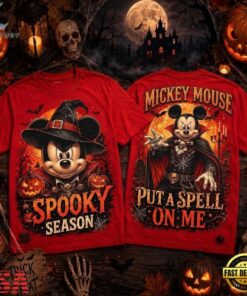 Mickey Mouse Witch Hat And Vampire Cape Spooky Halloween 3D Shirt , Music Fans Shirt Mickey Mouse Witch Hat And Vampire Cape Spooky Halloween 3D Shirt