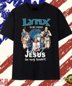 Minnesota Lynx In My Veins Jesus In My Heart Basketball Signatures T Shirt , Trendy 2D Print Shirt Minnesota Lynx IN MY Veins Jesus IN MY Heart Basketball Signatures T Shirt