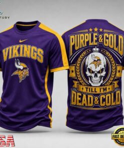 Minnesota Vikings NFL Till I’m Dead Forever Skull Fan Pride 3D Shirt, Sports Fans 3D Shirt Minnesota Vikings Nfl Till I M Dead Forever Skull Fan Pride 3D Shirt