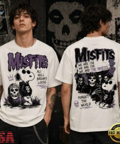 Misfits x Snoopy All Hell Breaks Loose 3D Shirt , Music Fans Shirt Misfits X Snoopy All Hell Breaks Loose 3D Shirt