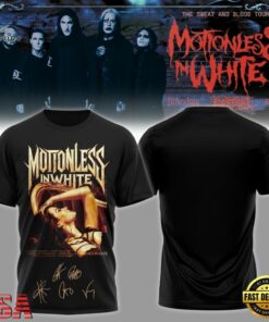 Motionless In White The Sweat And Blood Tour 2026 Signature 3D Shirt , Music Fans Shirt Motionless IN White The Sweat And Blood Tour 2026 Signature 3D Shirt