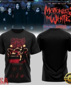 Motionless In White The Sweat And Blood Tour Signed 2026 3D Shirt , Music Fans Shirt Motionless IN White The Sweat And Blood Tour Signed 2026 3D Shirt
