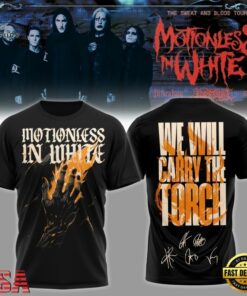 Motionless In White The Sweat And Blood Tour Signed 2026 New Design T Shirt , Music Fans Shirt Motionless IN White The Sweat And Blood Tour Signed 2026 New Design T Shirt